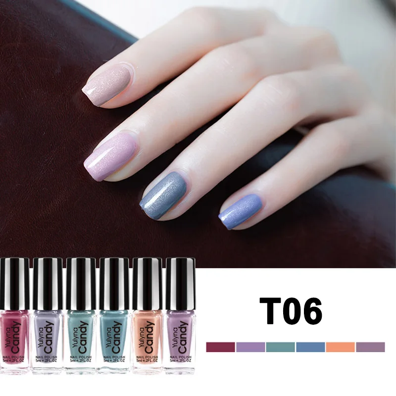 1 Set Nail Polish DIY Art Long Lasting Non-toxic Quick Drying Manicure Portable for Women QRD88 - Цвет: 06