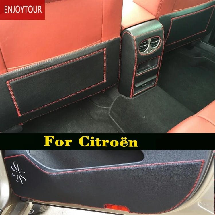 Car pads front door Seat Anti kick mat Accessories For Citroen C5 C2 C