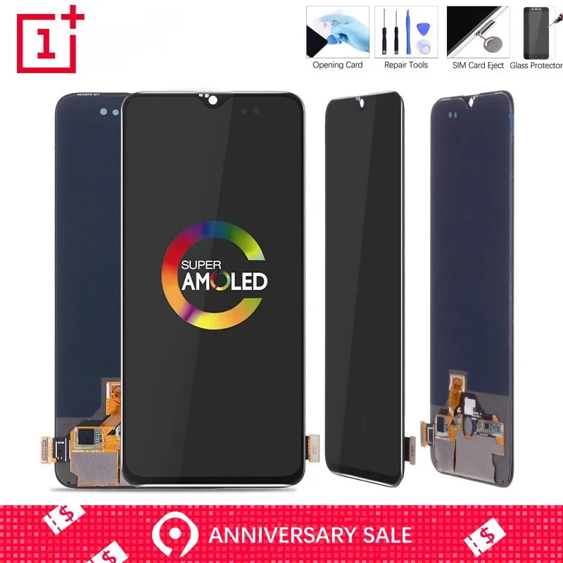 

Optic AMOLED Original Display For Oneplus 6T LCD Touch Screen Replacement 6.41" One Plus 6T On-screen Fingerprint Sensor