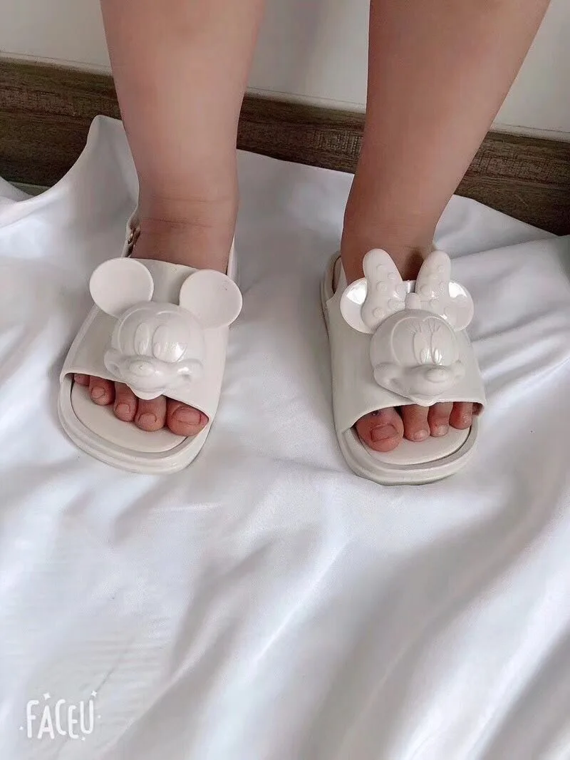 Melissa/Новинка 2019 года прозрачные сандалии с 3D рисунком Микки для девочек и
