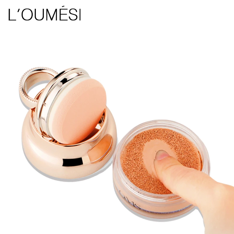 

Loumesi Air Cushion BB&CC Cream Foundation Wet Powder Concealer Whitening Moisturizing Brighten Sunscreen Bare Makeup 15g