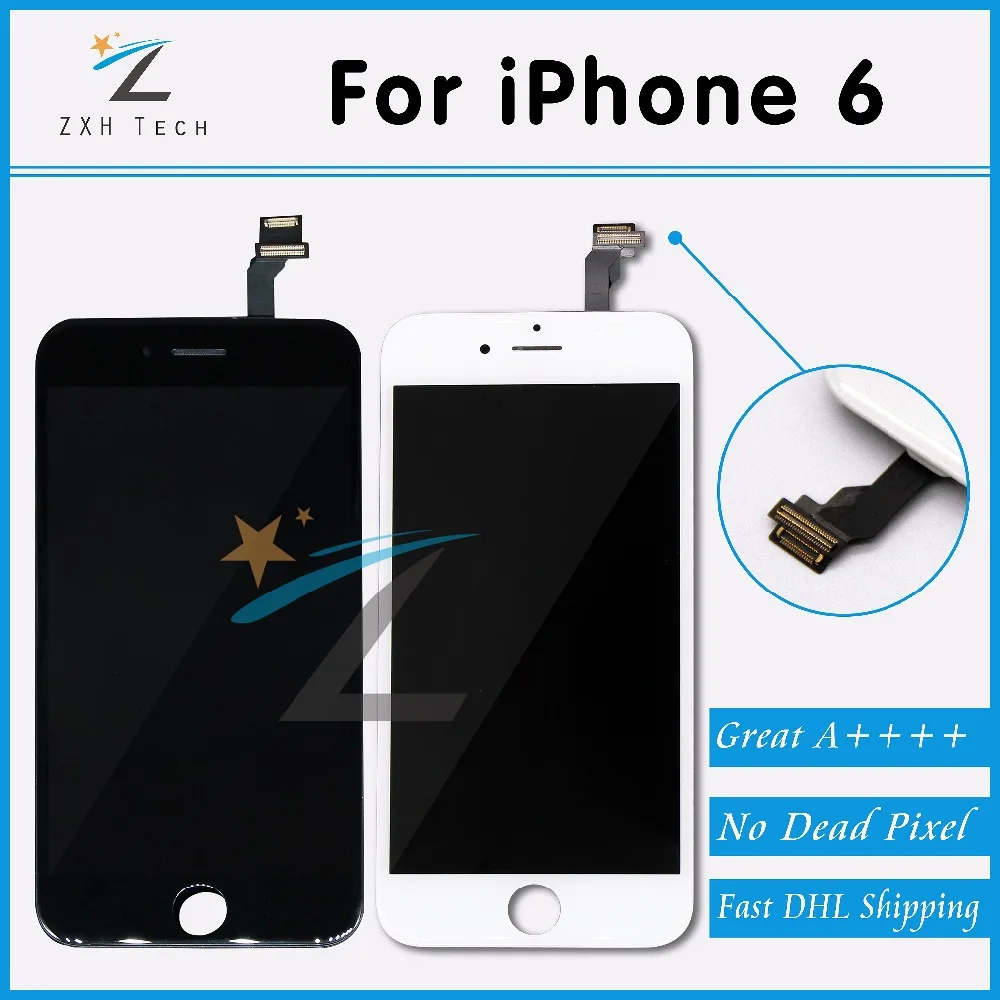 

20PCS/LOT LCD Display Replacement Touch Screen Digitizer Assembly 4.7'' for iPhone 6 Free DHL Ship