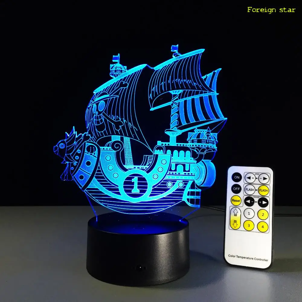  One Piece Miles Sunshine Lamp 3d Visual Led Lights For Kids Touch Usb Table As Lampe Baby Sleeping  - 32841299159
