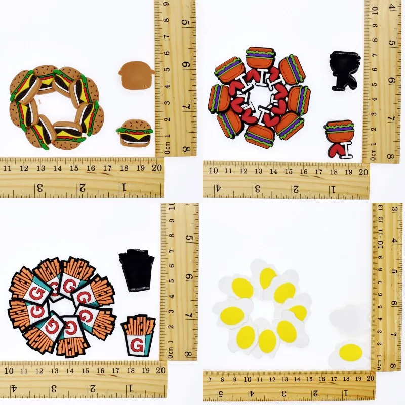 DIY Craft Flatback мягкие ПВХ чипсы для гамбургеров шармы в форме яйца подходят