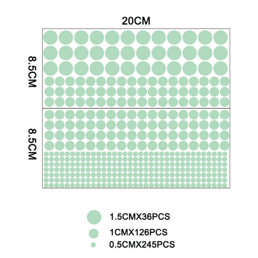 407 шт светится в темноте наклейки круглые точки флуоресцентные светящиеся настенные наклейки Наклейка для украшения для вечеринки, дня рождения