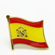 Bandeira nacional metal lapela pino de bandeira espanha