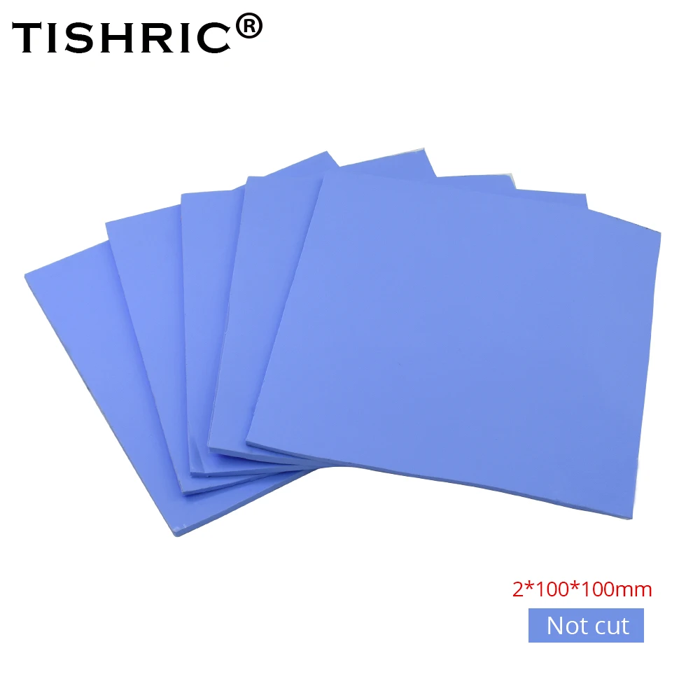 TISHRIC 100*100*2 ملليمتر عالية الأداء GPU وحدة المعالجة المركزية التبريد برودة موصل SiliconePC مروحة برودة سادة الحرارية منصات 2 ملليمتر