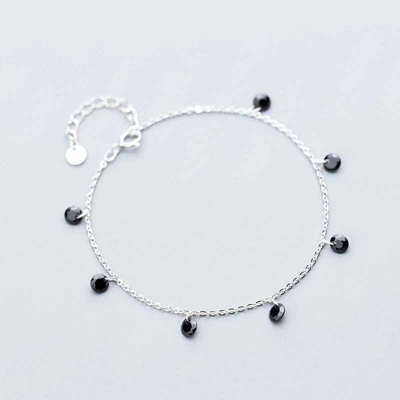 

MloveAcc Authentic 925 Sterling Silver Chain Link Bracelet for Women Fashion Crystal Bracelet Jewelry Gift