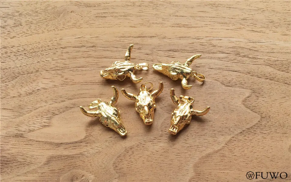 Bull Skull Head Pendant 10