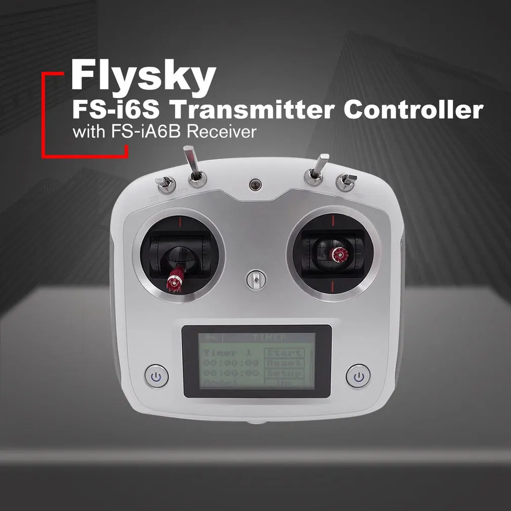 Flysky 10CH 2,4G FS-i6S передатчик контроллер Набор с приемником левая рука RC Дрон Квадрокоптер аксессуары