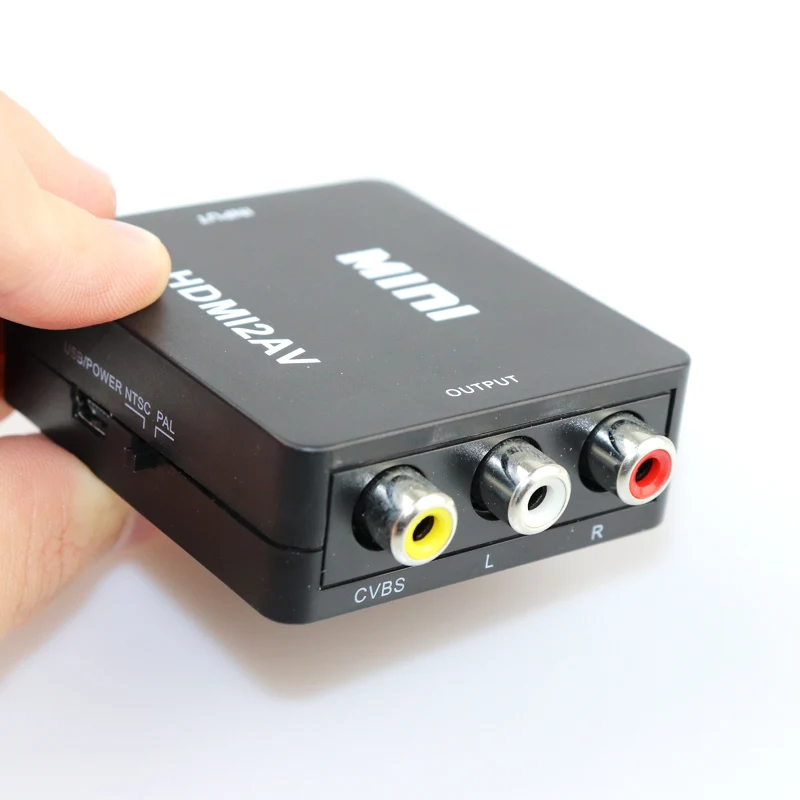 Преобразователь HDMI в AV HD преобразователь RCA AV/CVSB L/R видео 1080P HDMI2 выход скалер