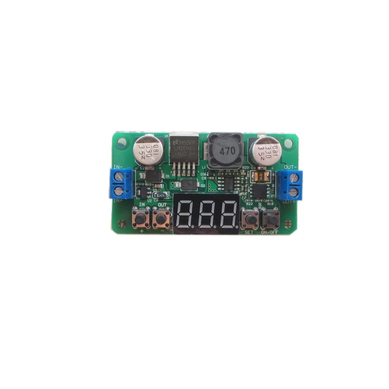 

Free Shipping LM2596 with voltmeter display NC DC-DC constant voltage step-down module adjustable regulator power