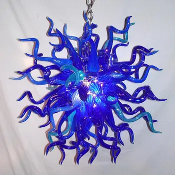 

Blue Blown Glass firework chandelier for Bar Coffee House Decoration