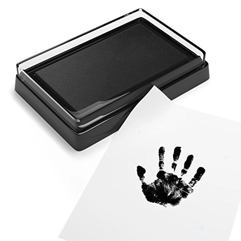 Baby Care Non-Toxic Baby Handprint Footprint Imprint Kit Baby Souvenirs Casting Newborn Footprint Ink Pad Infant Clay Toy Gifts 2021 baby care air drying soft clay baby handprint footprint imprint kit casting parent child hand inkpad new born baby items