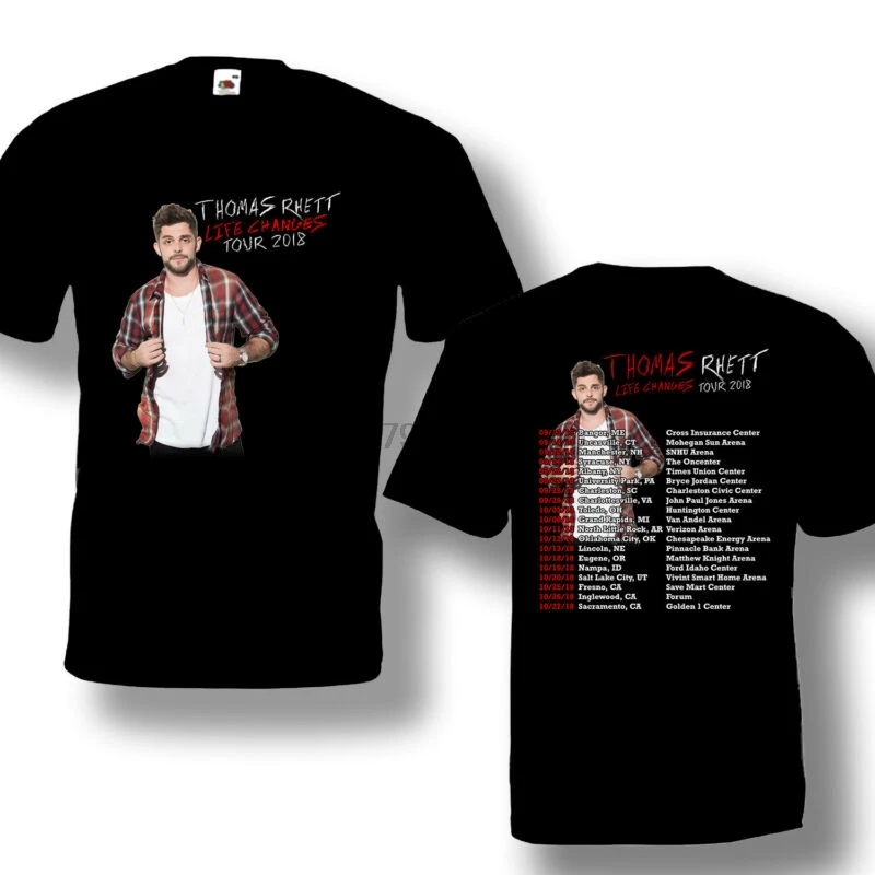 Thomas Rhett Tour Tshirt With Tour Date Black Color Best Design Size S