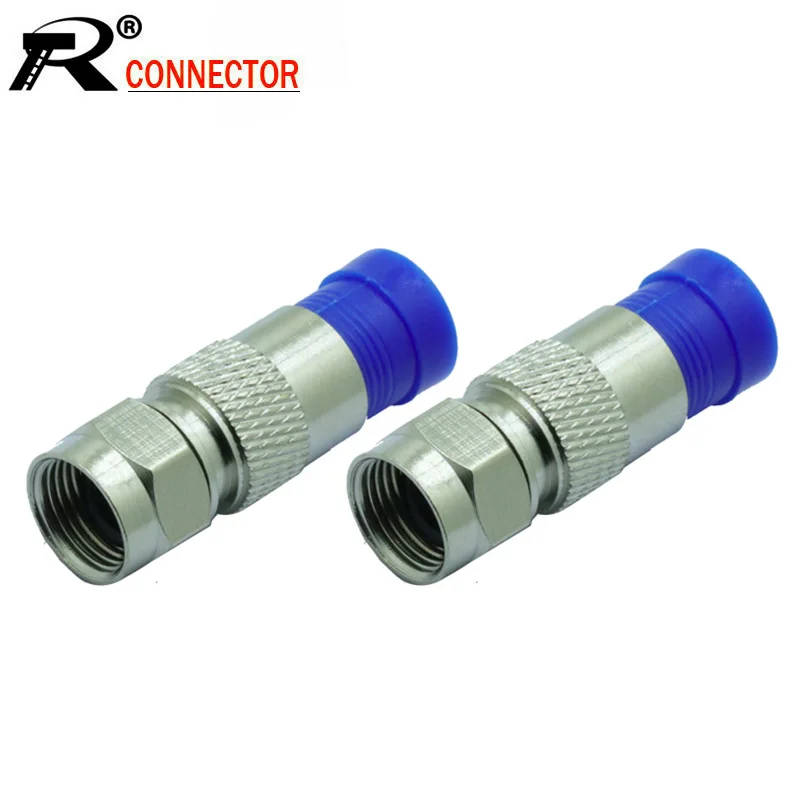 

100pcs/lot Waterproof RG6 F Compression Connector F Pressure Connector RF F Coaxial Adapter Wholesales