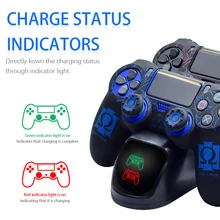 С 2 комплектами силиконовый чехол для зарядки док-станции для ps4 Джойстик зарядное устройство Подставка для Playstation 4 PS4 Slim/PS4 Pro