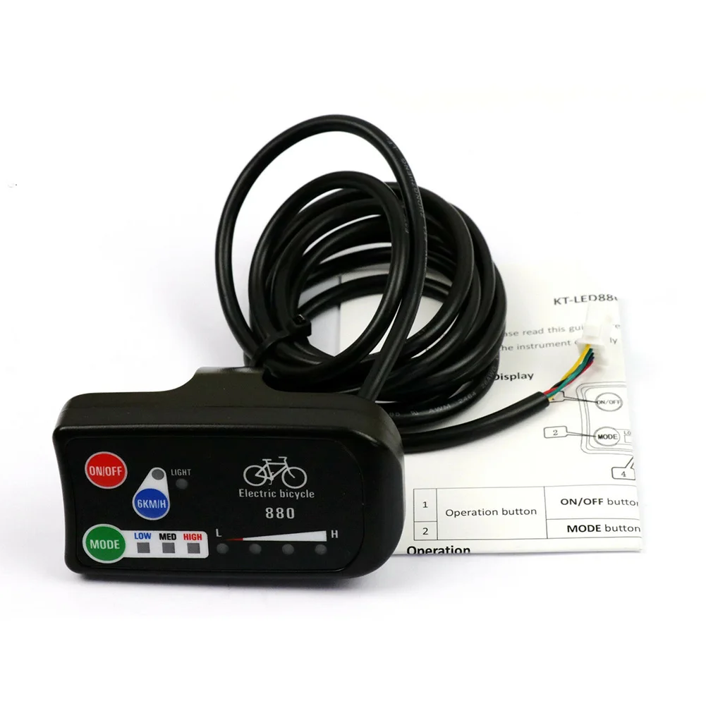 36V 48V Easy Install Cycling LED Display Ebike Lightweight Practical Multifunction Durable Electric Bicycle Panel Control Part | Спорт и