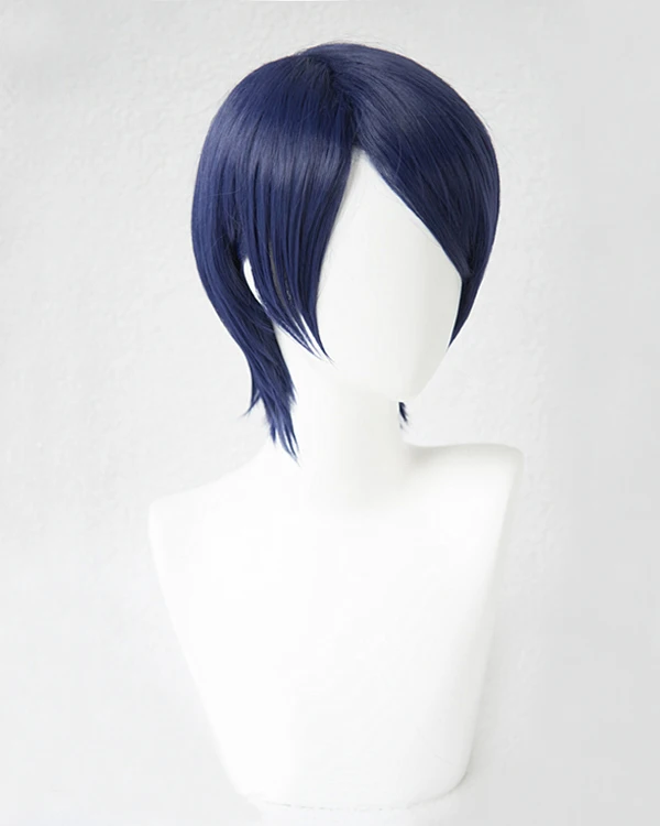 Короткий парик для косплея P5 Persona 5 Yusuke Kitagawa смешанный синий цвет термостойкий +