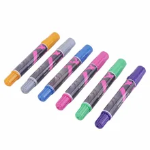 1 комплект, 6 цветов, ручка для волос, Вращающаяся ручка для макияжа, моющаяся Меловая краска, палочка, временная, 6 разноцветная краска для волос