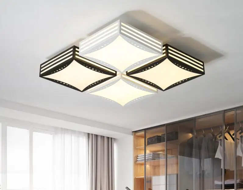 

Modern minimalist iron fashion atmosphere creative LED bedroom living room flat pane lighting lamps and lant ceiling lamp LO8169