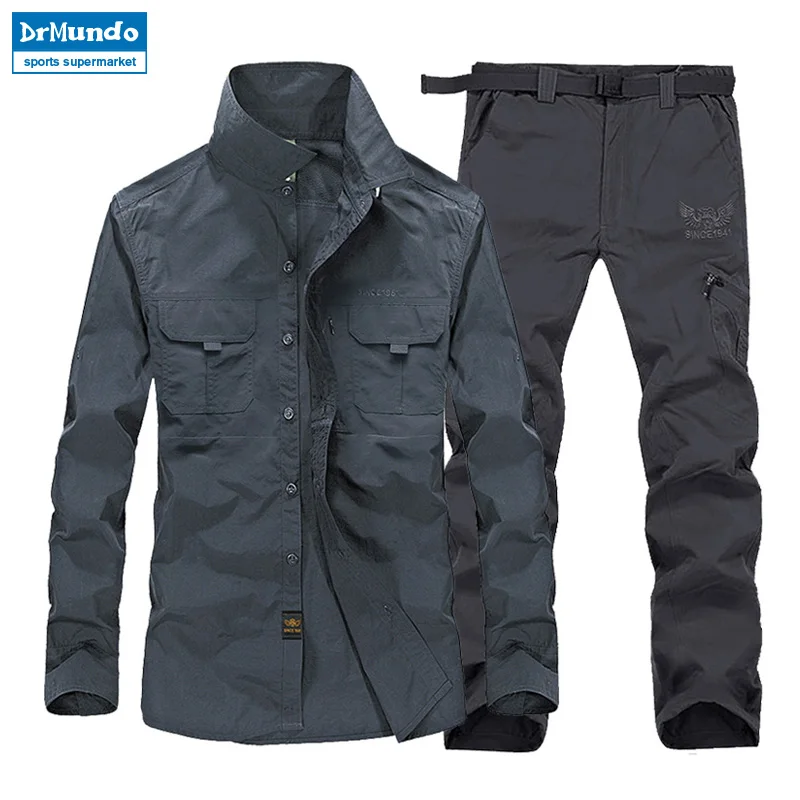 

Summer Waterproof Hiking Jacket suits Men Plus Size Windbreaker Quick Drying Fishing Jacket Suits Mountaineer Hunting Clothes