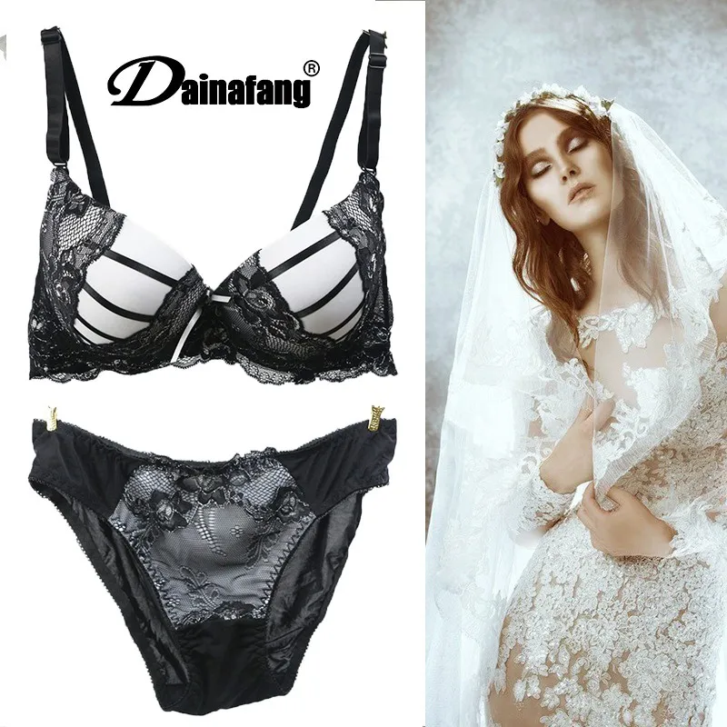 Бюстгальтер женский атласный кружевной с вышивкой без косточек|brassiere set|sexy bras for