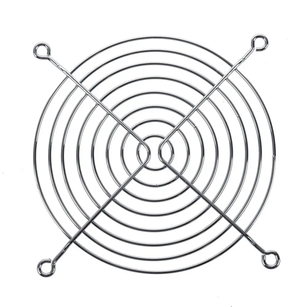 2 шт, 120 мм, железная сетка, ПК, Компьютерный Вентилятор, решетка, протектор, серебряный металлический предохранитель для пальцев, крышка для 120 мм, кулер, вентилятор для компьютера