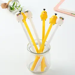 Творческий и милый цыпленок для малышей Стиль нейтральная ручка, личность фрукты Цвет офисные ручка, подпись ручка 0,5 мм черный