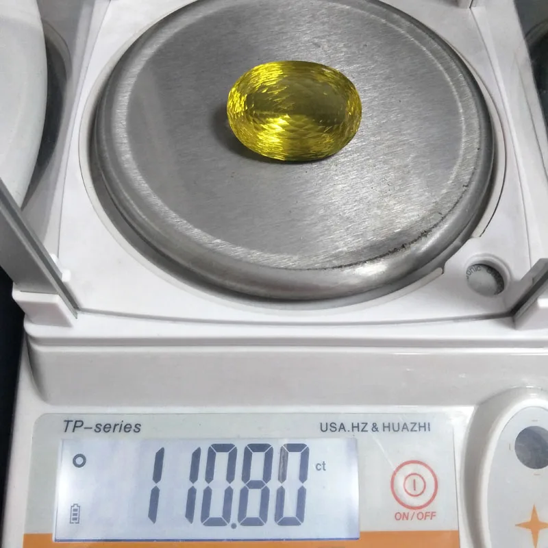 Tbj натуральный Лимон Кварц 110.8ct большой овальной формы в птичье гнездо резки bralliant