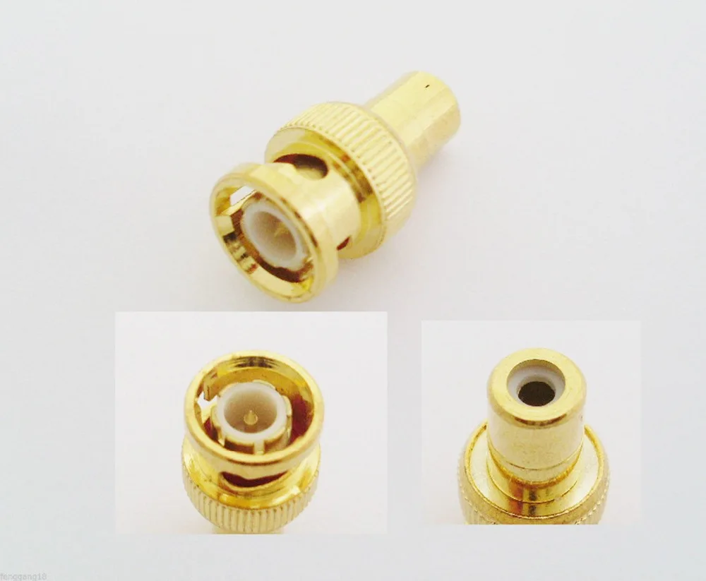

1pcs BNC Male Plug to RCA Female Straight Video Adapter Gold Plated CCTV Connector