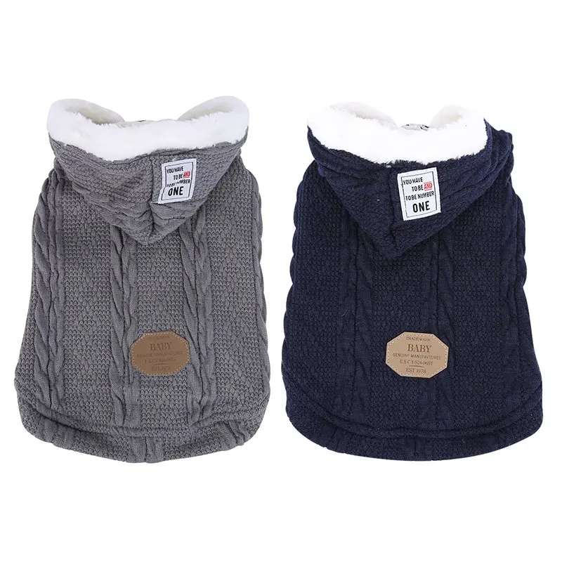 

Winter Super Warm Pet dog Clothes Puppy Dog Hoodie Sweater Jacket Cat Woollen Coat Dog Sweaters Clothing roupas para cachorro