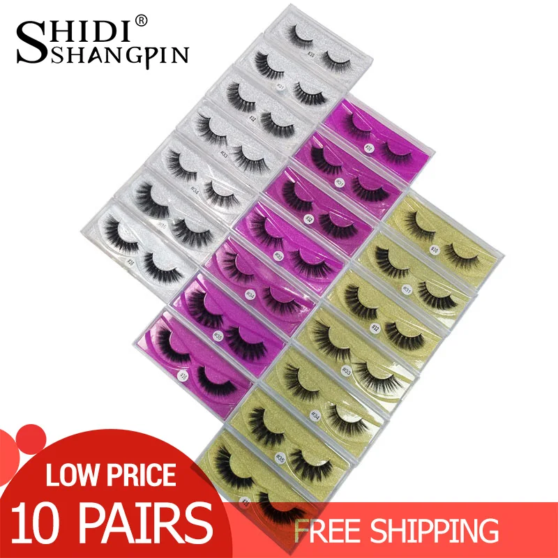 

Wholesale Mink Eyelashes 10 Pairs False Eyelashes Wholesale Lashes Mink Natural Eyelashes Fluffy False Lashes Makeup Kits Cilios