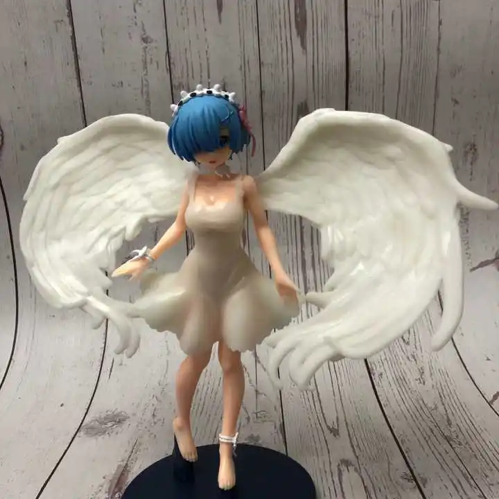 

life in a world other than zero angel Rem Dress Transparent PVC Action Figure Collectible Model Doll Toys Cute Rem