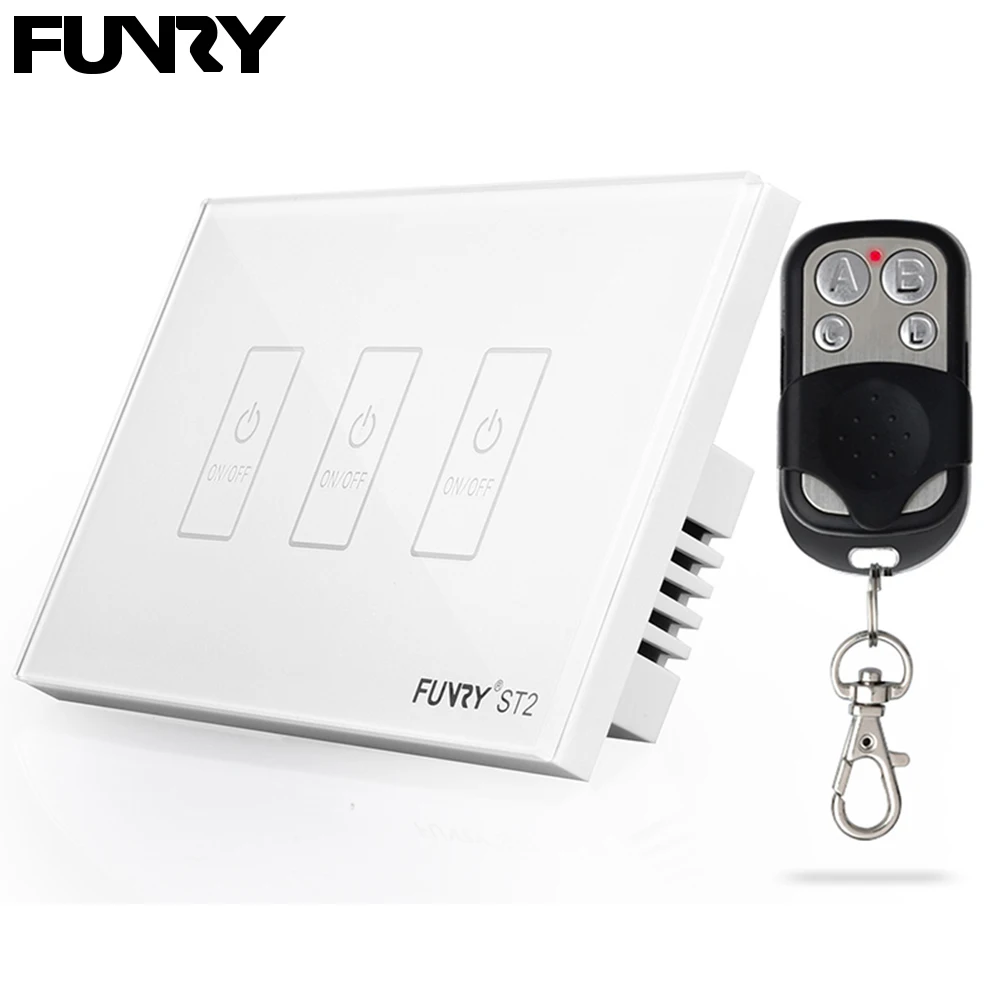 Funry US Standaard 3 Gang Remote Switch Smart Control Aan Uit Voor Smart Home Slimme Schakelaar
