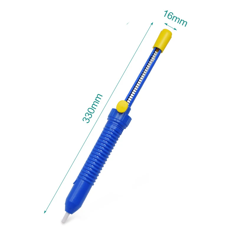 1Pcs Solder Sucker Desoldering Pump Tool Removal Vacuum For Soldering Iron Welding Hand Tools Suction Tin Gun Light Weight Blue