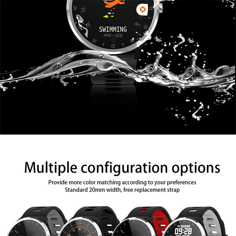 ESEED A9 smart wristband 1.22 inch screen fitness bracelet ECG heart rate health Blood pressure IP67 waterproof for ios android