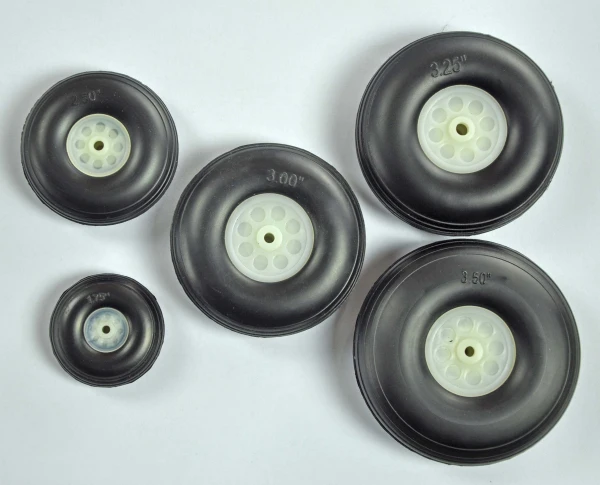 Cheap 1 Pair of 1" 2" 3" 4" 5" RC Airplane Part PU Rubber Wheels With Plastic Hub Cheap 1 Pair of 1" 2" 3" 4" 5" RC Airplane Part PU Rubber Wheels With Plastic Hub