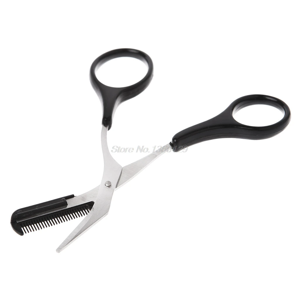 Buy Women Eyebrow Trimmer Scissors Comb Eyelash Hair