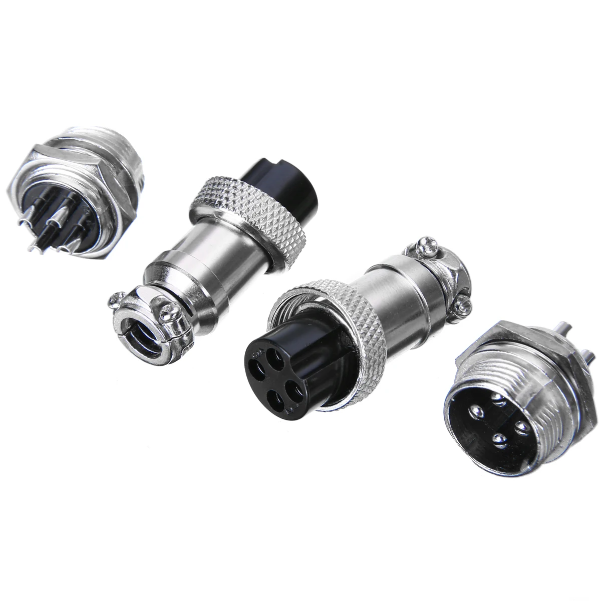 5 пара/лот электроники GX16 4 Pin авиации Панель разъем металлические Авиация гнездо вилка