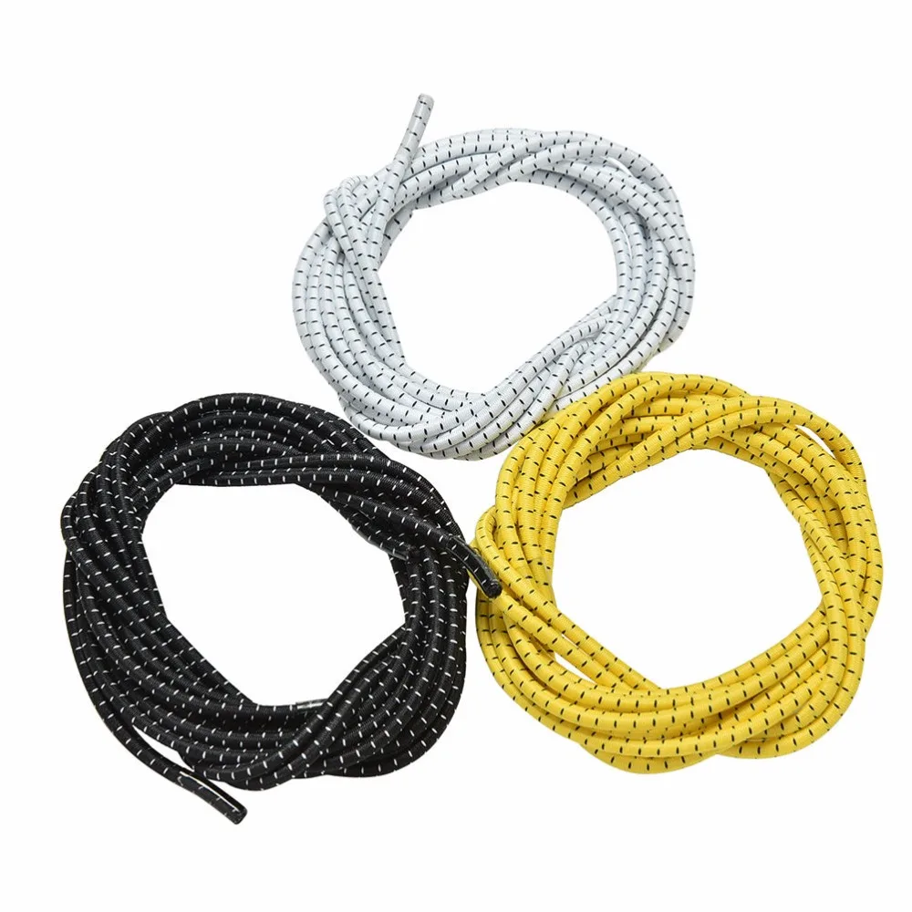 3 Colors 3mm*100cm 1 Pair Of Locking Shoe Laces Elastic Shoelaces Shoestrings Running/Jogging/Triathlon/Sports Fitness