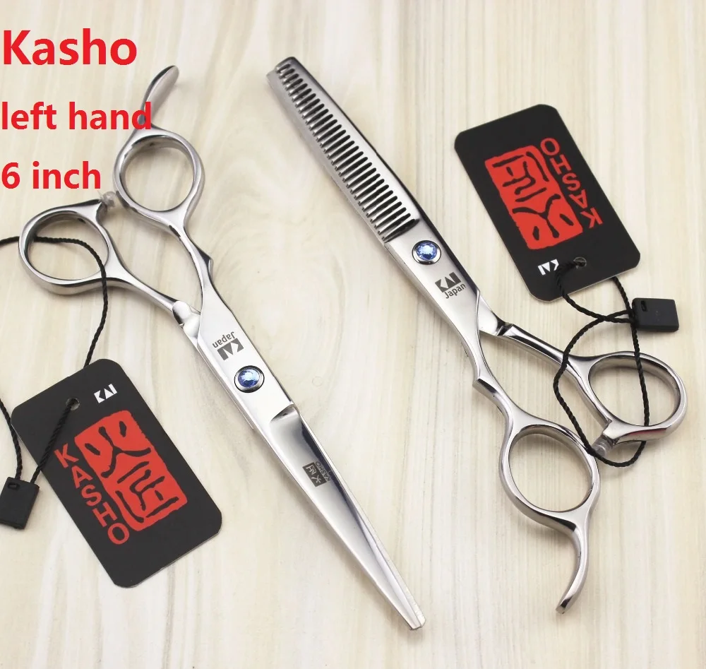 

Kasho Zurdo Professional Left Handed Scissors Hair Cutting Barber Equipment Products Tools Shear Tesoura De Cabeleireiro Tijeras