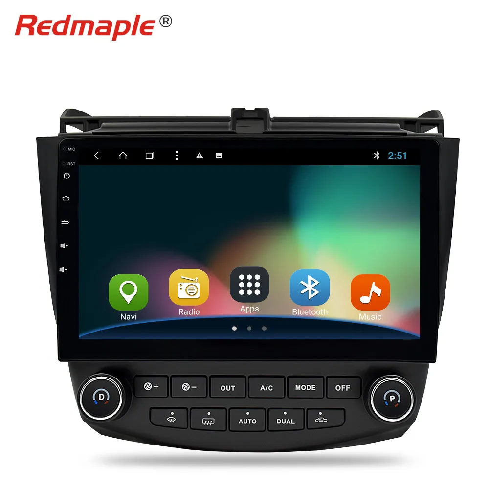 

1 Din 10.1'' Android 8.1 Car GPS Navigation DVD Multimedia Player For Honda Accord 7 2003-2007 FM Rds Radio Wifi OBD DAB+ Stereo