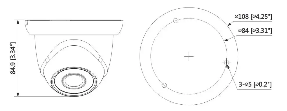 IPC-HDW1230S Dimension