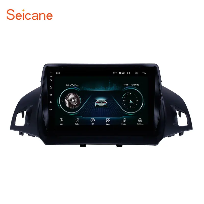 Seicane 2Din Android 8,1 9 дюймов Автомагнитола для Ford Escape 2013 головное устройство WiFi стерео gps мультимедийный плеер