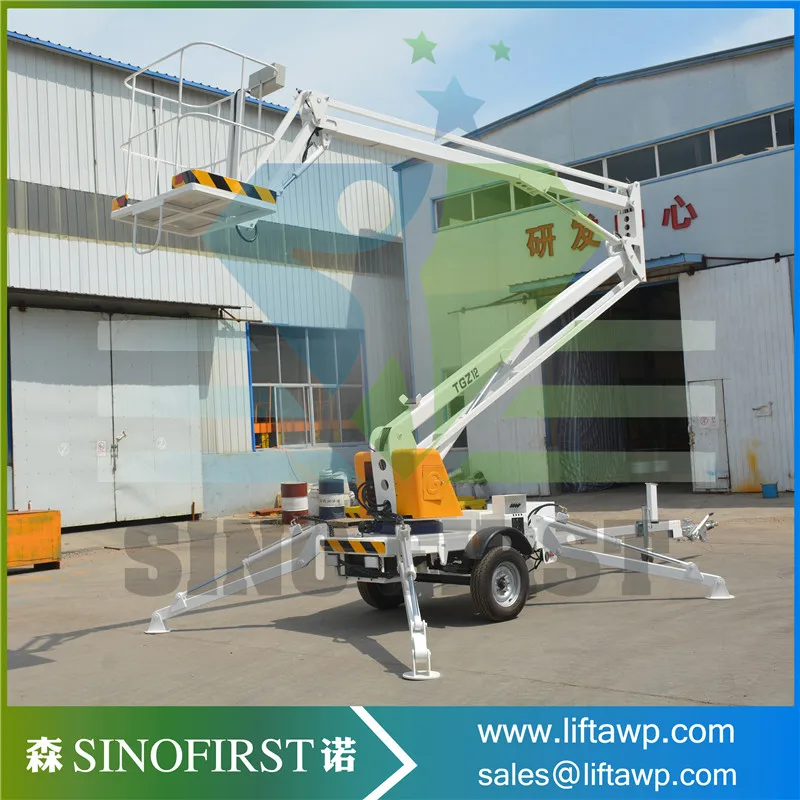 616m hydraulic mobile aerial work platform articulated boom liftin