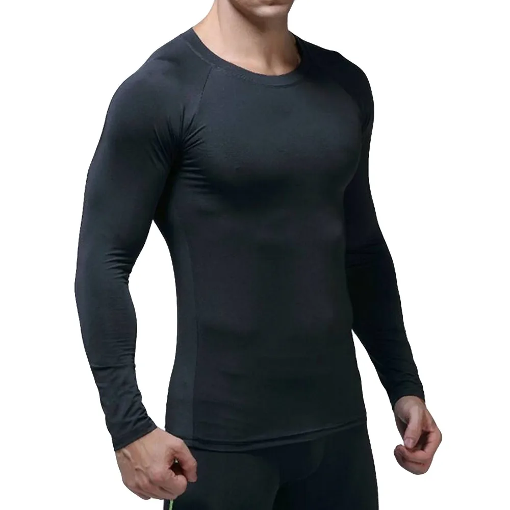 

Mens Fitness Long casual Bodybuilding Skin Tight-drying Tops Sleeves Rashguard T-Shirt modis Clothes camiseta masculina