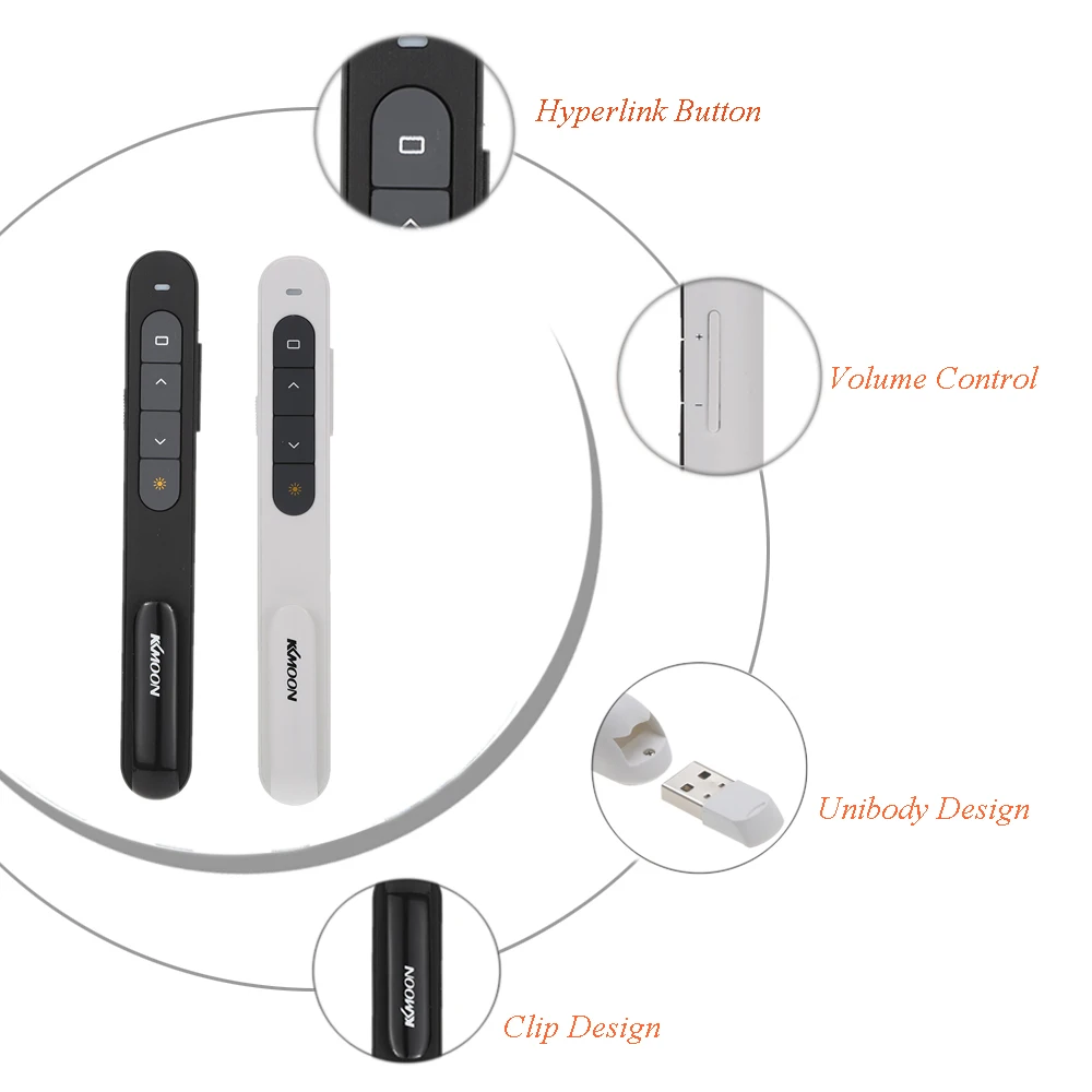 KKmoon 2,4 ГГц Беспроводная мышь Air Mice PowerPoint пульт дистанционного управления Лер флип Ручка-перо ручной для ppt-презентаций ручки регулятор громкости