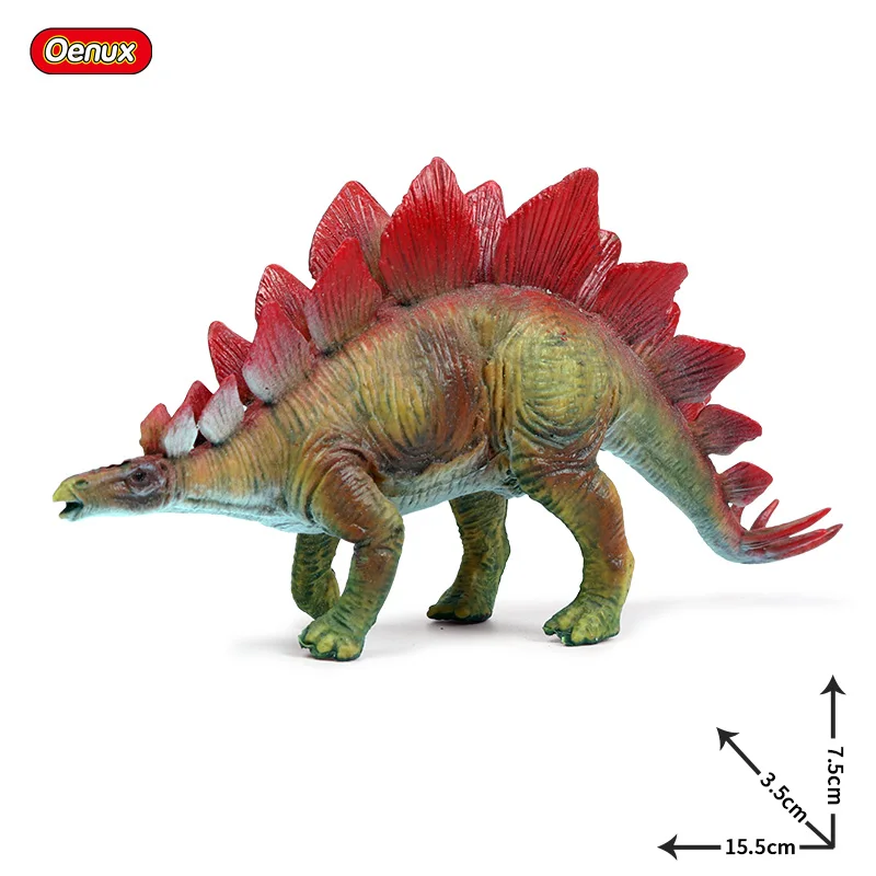 Oenux высокое качество ПВХ динозавр Юрского периода парк модель игрушки Юрского периода Т-Рекс спинозавр Трицератопс динозавры экшн детская игрушка-фигурка - Цвет: 1 piece dinosaur