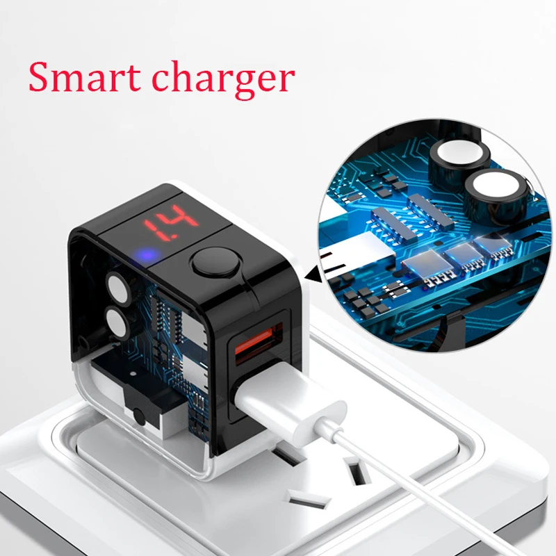 

Universal Digital display multi usb charger 5V 2.4A dash pd charger Mobile Phone Charging Station Micro power delivery